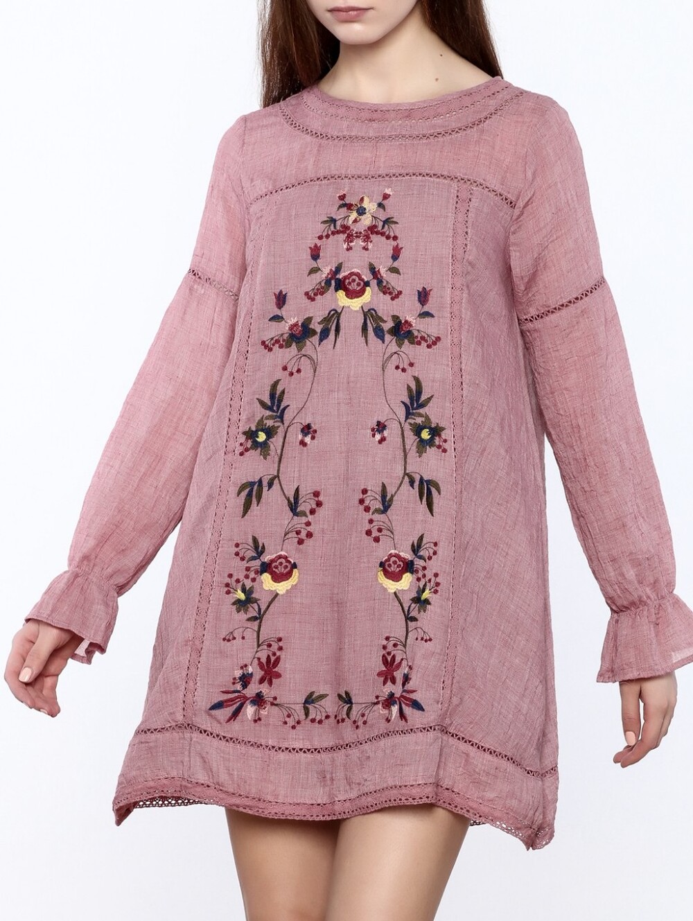 🌷 Umgee Boho Floral Embroidered Dress